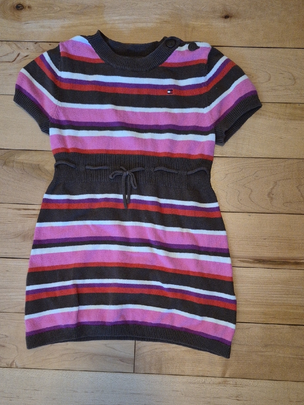 Girls Size 2T Tommy Hilfiger Short Sleeve Striped Knit Dress